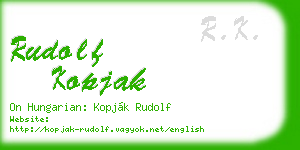 rudolf kopjak business card